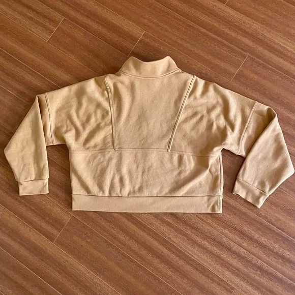 Universal Thread Tan Cropped Zip Sweatshirt - Size XL - Picture 6 of 7